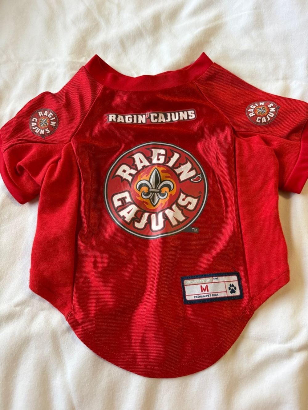 Ragin' Cajuns Red Pet Jersey size medium